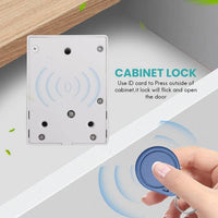 1 x RAW Customer Returns Tiamu Invisible RFID Smart Drawer Lock, IC Card Sensor Cabinet Drawer Intelligent SmartLock, Sensor Keyless Hidden DIY Digital Cabinet Lock, Child Safety Cabinet Lock without Drill - RRP €19.15