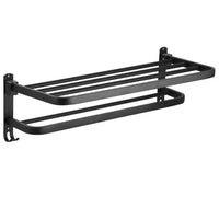 6 x Brand New Bathroom Towel Rack-XINGLO Wall Towel Rack with Double Shelves in SUS304 Stainless Steel, Towel Shelf, Bar Shelf, Hotel Style - Matte Black, 40 x 24 x 19.5 cm - RRP €165.18