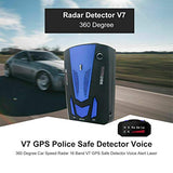 1 x RAW Customer Returns 16 Band V7 GPS Car Radar Detector, Voice Alert and 360 Degree Speed Alert System with Detection, Car Radar Detector - RRP €32.87