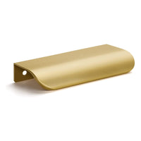 1 x RAW Customer Returns goldenwarm 10 pieces kitchen handles profile handle aluminum 128 mm gold cabinet handles door handle curved drawer handle concealed furniture handles wardrobe handles - RRP €23.89