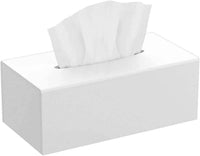 1 x RAW Customer Returns Kawaii handkerchiefs box Sinxioer tissue box, cosmetic tissue box white. AxLxD 9x25x13cm, rectangular white  - RRP €19.15