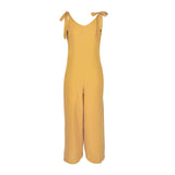 1 x RAW Customer Returns TSWRK Women s Onesies and Rompers Fashion Sexy One Pieces V Neck Rompers Garters Jumpsuits Rompers Long Playsuits Solid Color Black Yellow - RRP €28.99