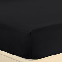 1 x RAW Customer Returns Utopia Bedding - Fitted sheet 200x200cm - Black - Brushed polyester microfiber fitted sheet - 30 cm deep pocket - RRP €11.09