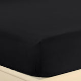 1 x RAW Customer Returns Utopia Bedding - Fitted sheet 200x200cm - Black - Brushed polyester microfiber fitted sheet - 30 cm deep pocket - RRP €11.09