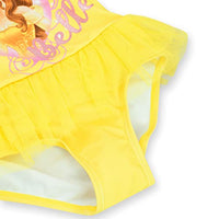 1 x RAW Customer Returns Disney Princess Girls Beauty and the Beast Swimsuit One Piece Belle Swimming Costume Yellow 122 - RRP €22.99