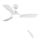 1 x RAW Customer Returns CJOY ceiling fan with lighting, 107 cm ceiling fan with lighting and remote control, quiet, DC motors, dimmable, 6 wind speeds - RRP €155.99