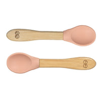 6 x Brand New green bandit Bamboo Baby Toddler Bamboo Spoon Set BPA-free Silicone Soft-Tip 2 Spoons Coral  - RRP €60.42