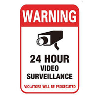 1 x Brand New CCTV Warning Signs,6 PCS Waterproof CCTV Stickers Self-Adhesive CCTV Signs Caution Sign 24 Hour Video Surveillance Area CCTV in Operation Outdoor Signs Safeguard Red 100 150mm - RRP €22.8