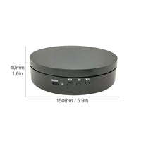 1 x Brand New DELITLS Electric Rotating Display Stand, 360 Degree Rotating Electric Turntable for Photo Products, Jewelry, Watches Black, Size Matte  - RRP €23.18