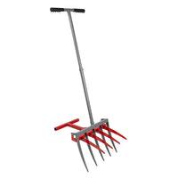 1 x RAW Customer Returns CStern spade fork with metal handle, digging fork with 9 tines, 2-in-1 garden fork, pitchfork, garden tiller for digging and chopping soil - RRP €79.67