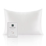 1 x RAW Customer Returns RUIPTSKE Natural Silk Pillow Case, Hypoallergenic, 22 Moms, 100 Silk, 600 Thread Count, with Hidden Zipper, Oeko-Tex Certified White, 50x75cm  - RRP €28.99