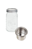 1 x RAW Customer Returns FAVORITE GLASS Oleni Mason Jar Lunchbox 1l Practical gift for women men High-quality glass Meal prep with separating lid 17 x 10.2 cm Environmentally friendly leak-proof - RRP €20.06