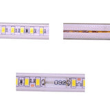 1 x RAW Customer Returns pcning 8M LED Strip 230V direct connection 3000K warm white strip, SMD 5730 120 leds m IP67 waterproof stripes tape with EU plug warm white, 8  - RRP €65.0