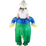 1 x RAW Customer Returns AirSuit Inflatable Dinosaur Costume for Children Size 90 to 120cm Raptor Costume Made of very durable polyester - Comfortable to wear Includes inflation system OriginalCup  - RRP €30.24