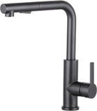 1 x RAW Customer Returns Mizzo Mauro kitchen faucet black with pull-out shower and 2 jet types 360 swivel kitchen faucet 100 stainless steel mixer tap High pressure sink faucet single lever mixer Black - RRP €134.11