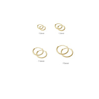 1 x RAW Customer Returns Bo Win 925 Sterling Silver Earrings Set 4 Pairs Women s Earrings Gold Hoop Earrings Men s Small Hoop Earrings Gold Unisex Hoop Earrings Diameter 10 12 14 16 mm Earrings for Women Girls Men - RRP €14.05