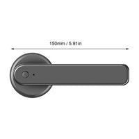 1 x RAW Customer Returns Smart Door Handle, Fingerprint Door Lock, Single Row Electronic Password, Room Door, Fingerprint Identification Lock Black  - RRP €81.19