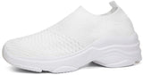 1 x Brand New ZUSERIS Women s Trainers Sneakers Slip on Slimming Running Shoes Outdoor Tennis Running Fitness Sports Shoes White 42 - RRP €58.8