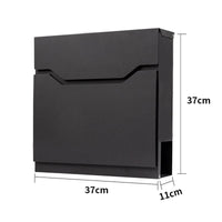 1 x RAW Customer Returns BRASQ mailbox anthracite PB300 Premium, elegant letterbox made of powder-coated steel, durable and stylish mailbox, newspaper compartment with flap, waterproof and with cylinder lock - RRP €48.35