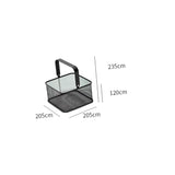 1 x RAW Customer Returns Cabilock Wrought Iron Hand Basket Storage Basket Storage Basket Black Tinsel Black Metal Basket Wire Mesh Laundry Basket Metal Bread Basket Vegetable Storage Basket - RRP €35.99