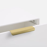 1 x RAW Customer Returns goldenwarm 10 pieces kitchen handles profile handle aluminum 128 mm gold cabinet handles door handle curved drawer handle concealed furniture handles wardrobe handles - RRP €23.69