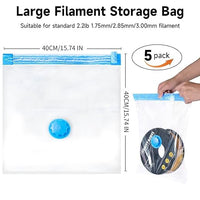 1 x RAW Customer Returns Giantarm 40-Wire Filament Vacuum Bags for 3D Printer, Moisture-Proof Storage Bag, 39.5 x 39.5 cm, Heavy Duty and Reusable Vacuum Sealed Bags 5 Bags without Pump  - RRP €19.15