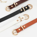 2 x Brand New JasGood 4 Pieces Women Skinny Belt Thin Leather Waist Belt - RRP €32.98