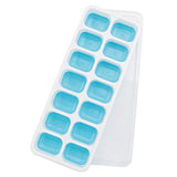 10 x Brand New Silicone Ice Cube Tray with Lid 2 Pieces 14 Compartment Silicone Ice Cube Tray LFGB Certified BPA Free Green Blue Stackable Ice Cube - RRP €98.0