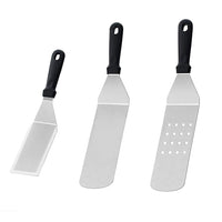 1 x RAW Customer Returns LXGKREL BBQ Spatula Set, Stainless Steel Sturdy and Stable Hamburger Spatula, BBQ Spatula, BBQ Cutlery Set, Spatula, Teppanyaki Plancha Scraper - RRP €28.8