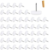 1 x RAW Customer Returns BUZIFU 50 Pcs Furniture Glides Plastic Thickness 5 mm Chair Glides Floor Glides Chair Glides Furniture Glides Set Table Glides Floor Protection Glides with Nail For easy moving of your furniture - RRP €8.17