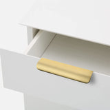 1 x RAW Customer Returns goldenwarm 10 pieces kitchen handles profile handle aluminum 128 mm gold cabinet handles door handle curved drawer handle concealed furniture handles wardrobe handles - RRP €23.69