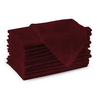 1 x RAW Customer Returns Encasa Cotton Cloth Napkins Set of 12 Size 43x43 cm Rich Maroon Solid Color Machine Washable - RRP €26.48