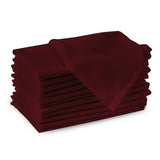 1 x RAW Customer Returns Encasa Cotton Cloth Napkins Set of 12 Size 43x43 cm Rich Maroon Solid Color Machine Washable - RRP €26.48