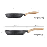 1 x RAW Customer Returns JEETEE 2-piece pan set, frying pan set 20cm 26cm, suitable for induction, made of forged aluminum with non-stick coating, for all types of stoves, PFOA-free - RRP €42.99