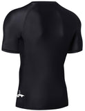 1 x RAW Customer Returns LAFROI Men s Compression Breakdown Protection UPF 50 Short Sleeves Sym Black Size SM - RRP €22.32