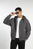 1 x Brand New SwissWell Lined Hooded Jacket Men s Hoody Hoodie Lined Sweat Jacket 022 Grey, 3XL  - RRP €47.99