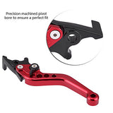 1 x RAW Customer Returns Double Disc Brake Lever, 1 Pair 4 Colors Universal CNC Aluminum Alloy Motorcycle Modification Double Disc Brake Lever for Motorcycle, Scooter, Electric Bike Red  - RRP €20.42