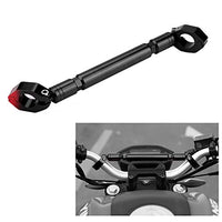 1 x RAW Customer Returns Universal Adjustable Motorcycle Motorbike Handlebar Handle Bar Mount and Clamp Bar Crossbar Set Aluminum Alloy Motorcycle Balance Bar 22mm Clamp Diameter Black  - RRP €21.6