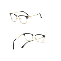 1 x RAW Customer Returns Fullwosing Glasses Short-sighted with Minus Diopters -1.00 to -6.00 Myopia Prescription Nearsighted Men Women -1.00, Gold  - RRP €18.04