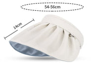 1 x Brand New HilyBony Women Sun Visor Shell Hat Tire Summer Wide Brim Empty Beach Sun Hat Beige M - RRP €27.6