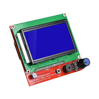 1 x RAW Customer Returns Hailege 3D Printer Reprap Smart Controller 12864 LCD Display with Smart Controller Board for 3D Printer RAMPS 1.4 Reprap Mendel Prusa 128x64 LCD Blue Color - RRP €18.2