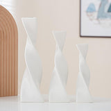 1 x RAW Customer Returns Gr nara Vases Set of 3 - White Ceramic Vase Set of 3 for Modern Home Decor, Flower Vase for Pampas Grass and Dried Flowers - RRP €27.53