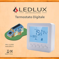 1 x RAW Customer Returns Digital Thermostat with Programmable Buttons for Wall-Mounted Gas Boiler Powered by 2 AA Batteries, White - RRP €41.84