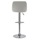 1 x RAW Customer Returns WOLMICS bar stools set of 2, height-adjustable and rotatable, bar stools with backrest, faux leather bar chair with frame made of chrome-plated steel, white - RRP €125.03