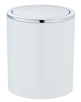 1 x RAW Customer Returns WENKO cosmetic bin Inca, 2 litre capacity, waste bin for the guest toilet, bathroom waste bin with swing lid, small waste bin made of plastic, BPA-free, 14 x 16.8 cm, white - RRP €16.27