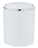 1 x RAW Customer Returns WENKO cosmetic bin Inca, 2 litre capacity, waste bin for the guest toilet, bathroom waste bin with swing lid, small waste bin made of plastic, BPA-free, 14 x 16.8 cm, white - RRP €16.27