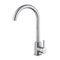 1 x RAW Customer Returns SOLVEX kitchen faucet mixer tap, kitchen faucet 360 rotatable, stainless steel sink faucet with high spout, modern single-lever kitchen faucet with water inlet hose, DE-SP-10020 - RRP €30.48