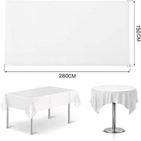 1 x RAW Customer Returns Tvvcalk 10 pieces tablecloth white, disposable tablecloth beer tent set, waterproof birthday tablecloths, tablecloth for party, wedding, Christmas, 150 280cm - RRP €27.22