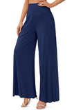 1 x Brand New CZIMOO Marlene trousers women s summer high waist palazzo trousers with pockets elegant wide leg trousers women s trousers casual lounge trousers blue tie dye XXL - RRP €27.6