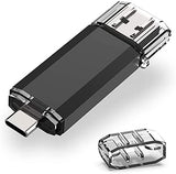 1 x RAW Customer Returns USB C OTG Stick 128GB, RAOYI USB 3.0 Type C Stick, Dual USB Memory Stick 2-IN-1 Flash Drive for Tablet Smartphone Android Samsung, Huawei, Honor, Xiaomi PC Laptop, Black - RRP €11.09